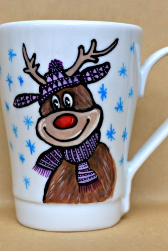 Cana Tematica de Craciun "Cute Deer"