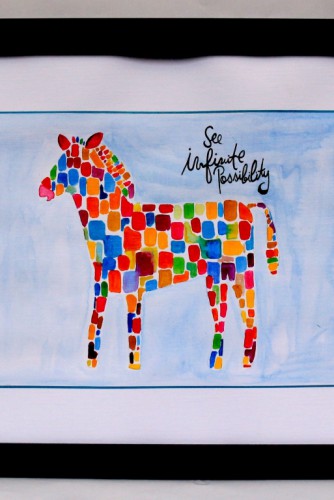Ilustratie pentru camera copilului "Colour Zebra"
