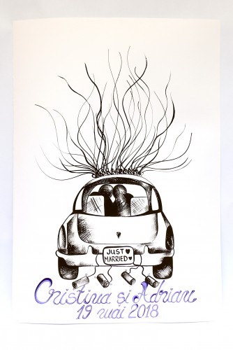 Ilustratie pentru nunta "Car"