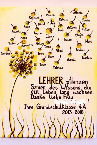 Tablou cadou pentru profesor "Dandelion"