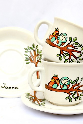 Set cafea "Lovely owls"