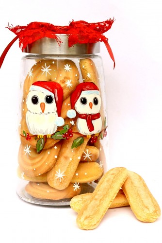 Cookie Jar "Winter Owls"