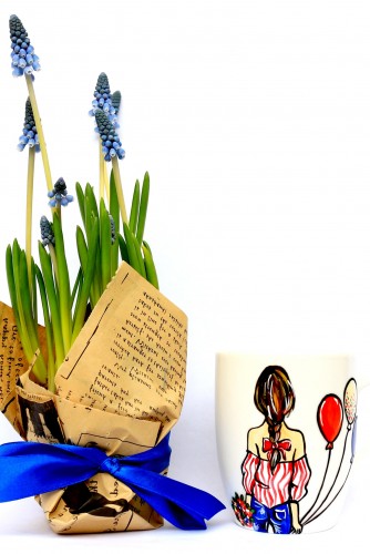 Set Martisor Cana + Planta Muscari "Nature"