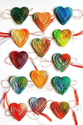 Martisoare "Colourful Hearts"