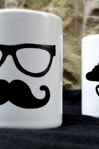 Set cani cuplu "Glasses"